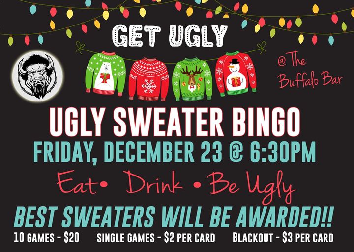 Ugly Sweater Bingo - Destination Yellowstone