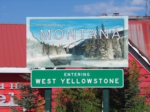 West Yellowstone MT Sign