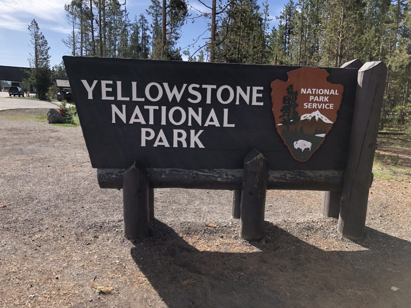 Yellowstone Park Sign at the West Entrance