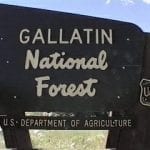 Gallatin National Forest Sign