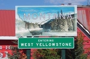 Become a member: Welcome to West Yellowstone Sign